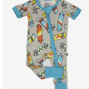 BAMBOO Blue and Orange Footies One Piece